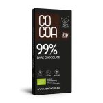 Oрганический темный мягкий сырой шоколад 99% какао, 50 г.
