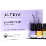 Organic essential oil set Pleasure Alteya, 3×5 ml