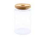 Stiilne bambuskaanega klaaspurk 9×15 cm, 800 ml